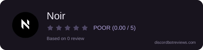 Rating widget preview for Noir