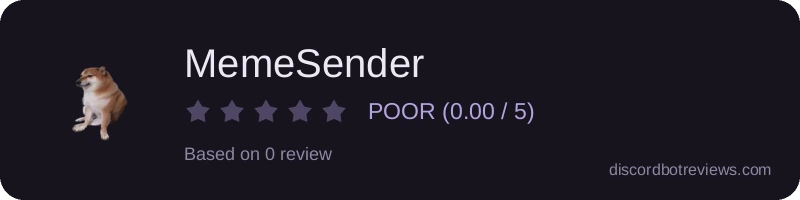 Rating widget preview for MemeSender