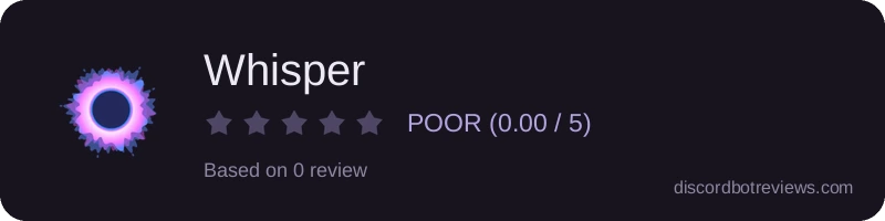 Rating widget preview for Whisper
