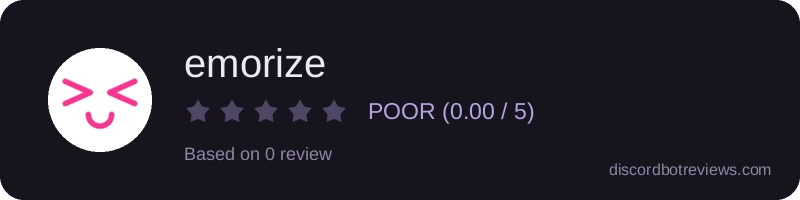 Rating widget preview for emorize