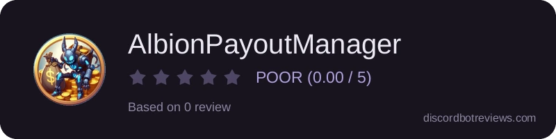 Rating widget preview for AlbionPayoutManager