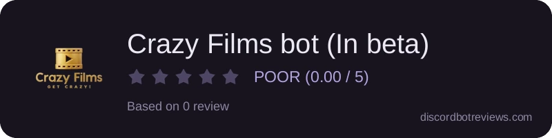 Rating widget preview for Crazy Films bot (In beta)