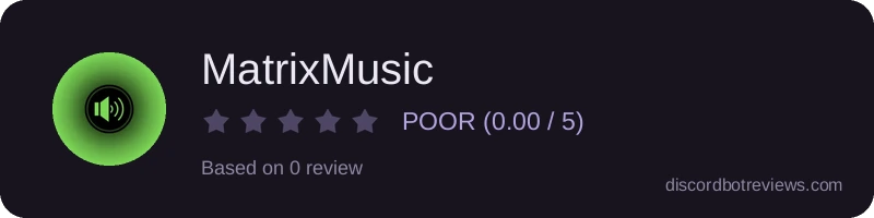 Rating widget preview for MatrixMusic