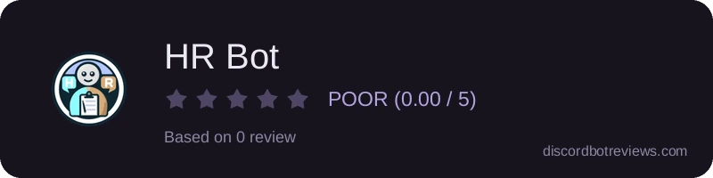 Rating widget preview for HR Bot