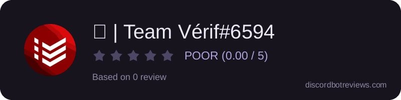 Rating widget preview for 👊 | Team Vérif#6594