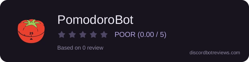 Rating widget preview for PomodoroBot