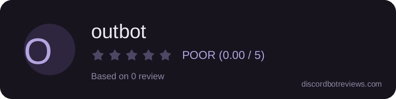 Rating widget preview for outbot