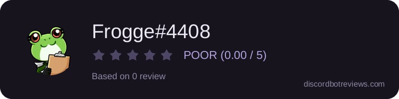 Rating widget preview for Frogge#4408