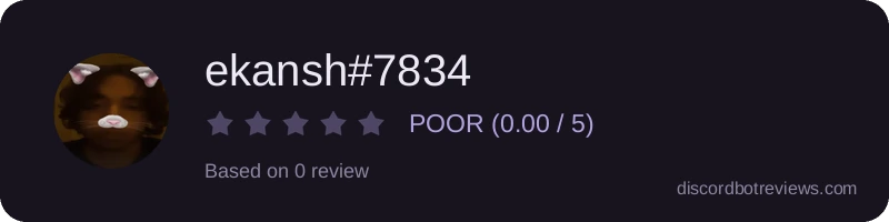 Rating widget preview for ekansh#7834