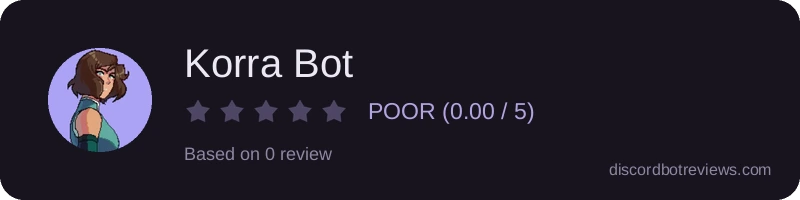 Rating widget preview for Korra Bot