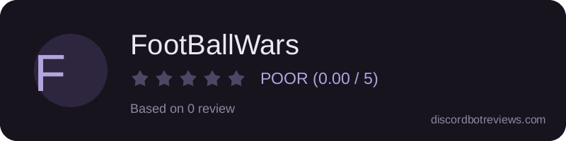 Rating widget preview for FootBallWars