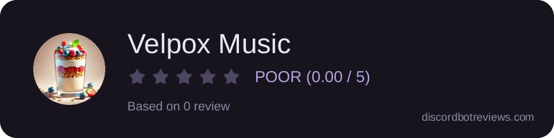 Rating widget preview for Velpox Music