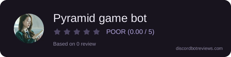 Rating widget preview for Pyramid game bot