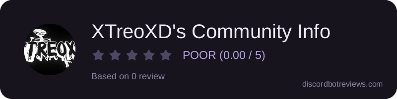 Rating widget preview for XTreoXD's Community Info