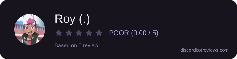 Rating widget preview for Roy (.)