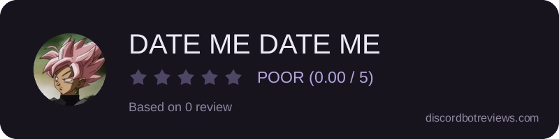Rating widget preview for DATE ME DATE ME