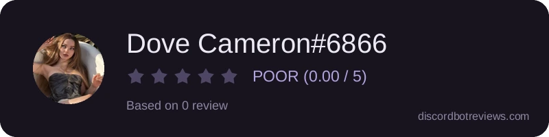 Rating widget preview for Dove Cameron#6866