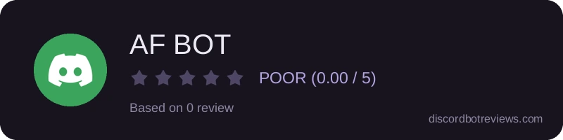 Rating widget preview for AF BOT