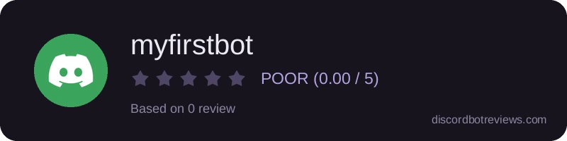 Rating widget preview for myfirstbot