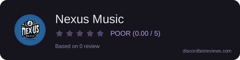 Rating widget preview for Nexus Music