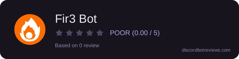 Rating widget preview for Fir3 Bot