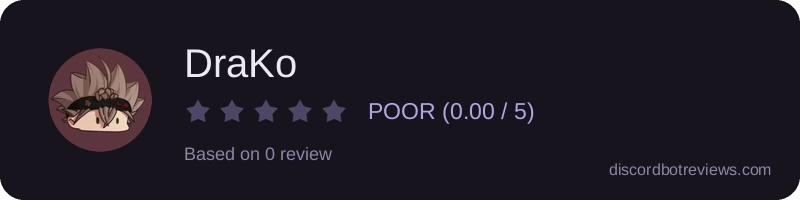 Rating widget preview for DraKo