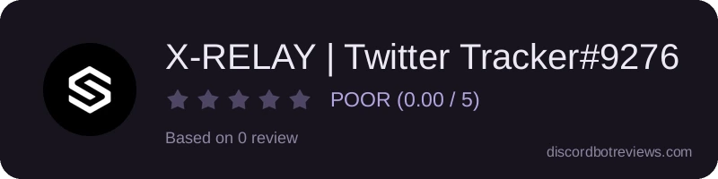 Rating banner for X-RELAY | Twitter Tracker#9276