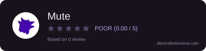 Rating widget preview for Mute