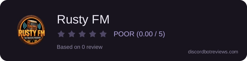 Rating widget preview for Rusty FM