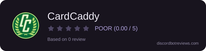 Rating widget preview for CardCaddy