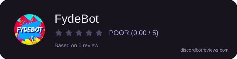 Rating banner for FydeBot
