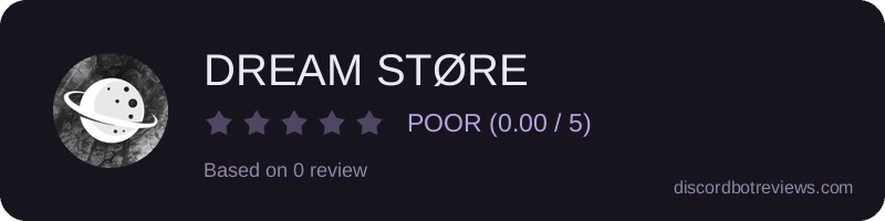 Rating widget preview for DREAM STØRE