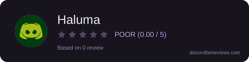 Rating widget preview for Haluma