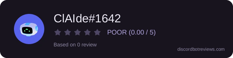 Rating widget preview for ClAIde#1642