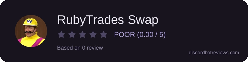 Rating widget preview for RubyTrades Swap