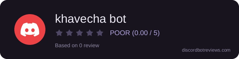 Rating widget preview for khavecha bot