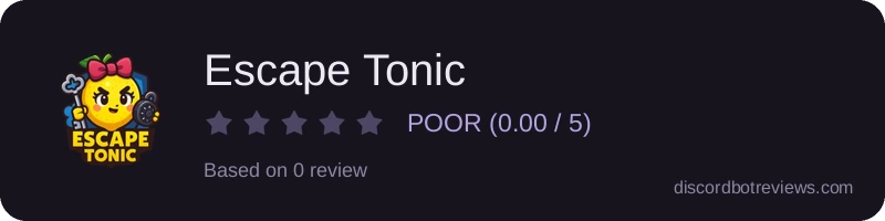 Rating widget preview for Escape Tonic