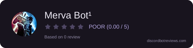 Rating widget preview for Merva Bot¹