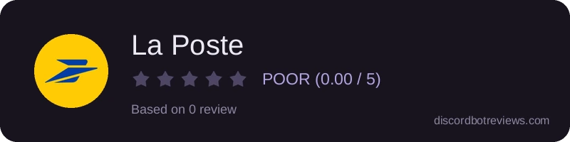 Rating widget preview for La Poste
