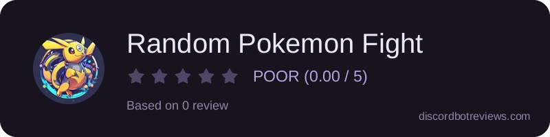 Rating widget preview for Random Pokemon Fight