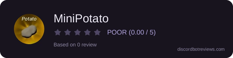 Rating widget preview for MiniPotato