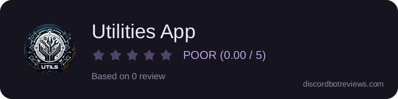 Rating widget preview for Utilities App