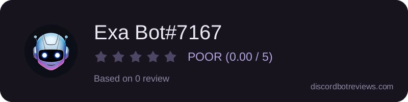 Rating widget preview for Exa Bot#7167
