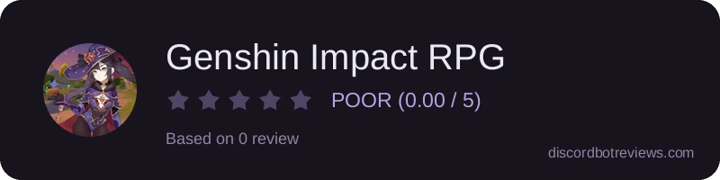 Rating widget preview for Genshin Impact RPG