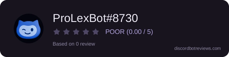 Rating widget preview for ProLexBot#8730