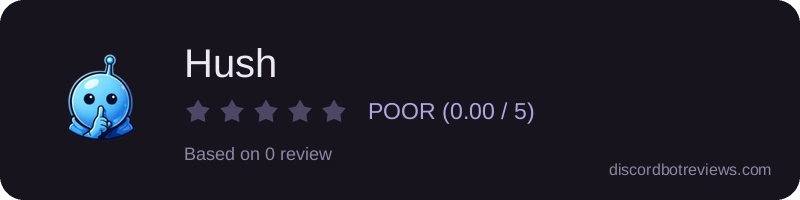 Rating widget preview for Hush