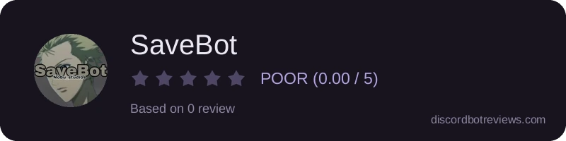 Rating widget preview for SaveBot