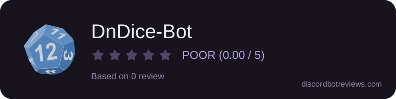 Rating widget preview for DnDice-Bot