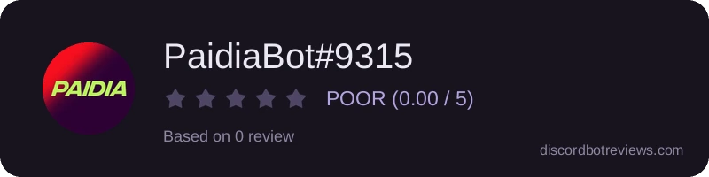 Rating widget preview for PaidiaBot#9315