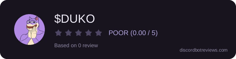 Rating widget preview for $DUKO